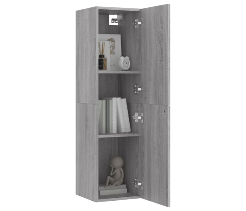 Mueble para TV de pared gris Sonoma 30,5x30x110 cm