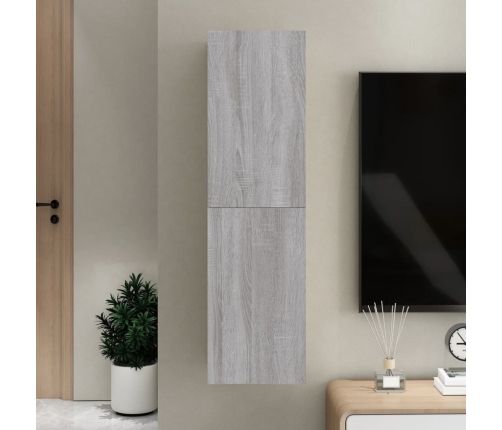 Mueble para TV de pared gris Sonoma 30,5x30x110 cm