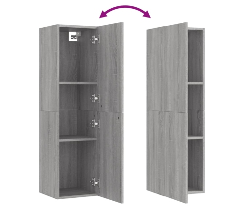 Muebles para TV de pared 2 uds gris Sonoma 30,5x30x110 cm