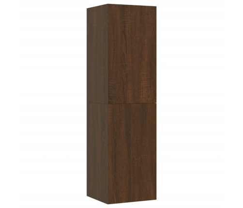 Muebles para TV de pared 2 uds roble marrón 30,5x30x110 cm