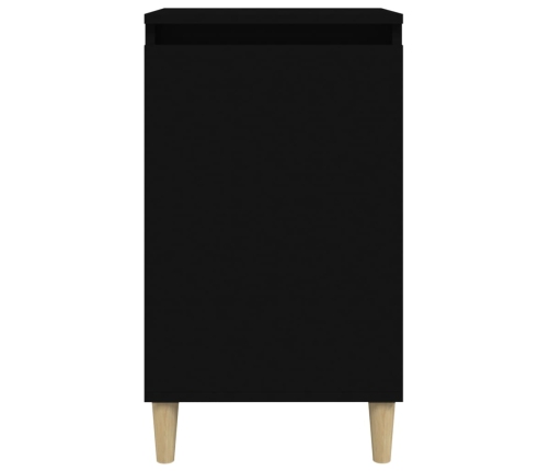 Mesitas de noche 2 uds madera contrachapada negro 40x35x70 cm