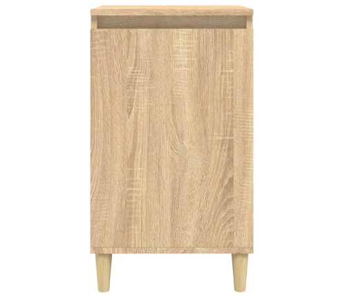 Mesitas de noche 2 uds madera contrachapada roble 40x35x70 cm