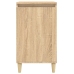 Mesitas de noche 2 uds madera contrachapada roble 40x35x70 cm