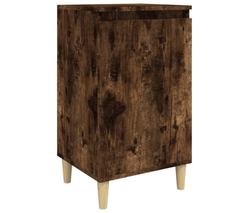 vidaXL Mesita de noche madera contrachapada roble ahumado 40x35x70 cm