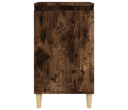 vidaXL Mesita de noche madera contrachapada roble ahumado 40x35x70 cm