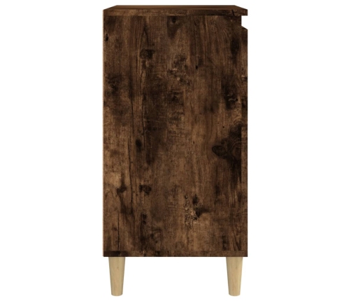 vidaXL Mesita de noche madera contrachapada roble ahumado 40x35x70 cm