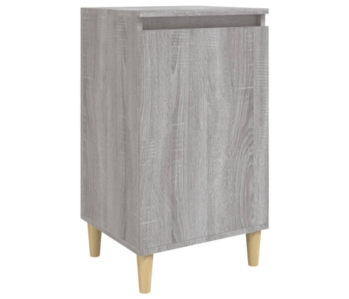 Mesita de noche madera contrachapada gris Sonoma 40x35x70 cm