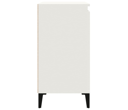 vidaXL Mesitas de noche 2 uds madera contrachapada blanco 40x35x70 cm