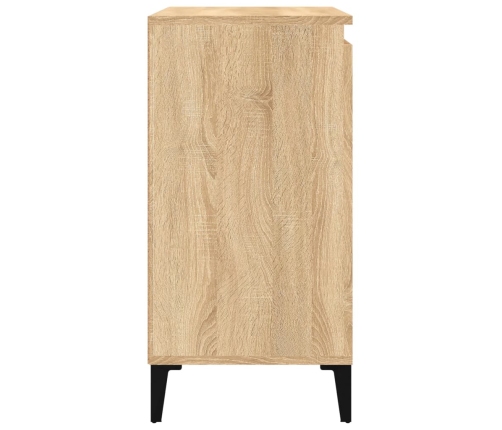 vidaXL Mesitas de noche 2 uds madera contrachapada roble 40x35x70 cm