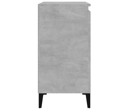 vidaXL Mesitas de noche 2 uds madera gris hormigón 40x35x70 cm