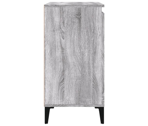 Mesita de noche madera contrachapada gris Sonoma 40x35x70 cm