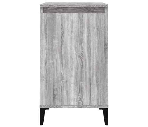 Mesitas de noche 2 uds madera contrachapada gris 40x35x70 cm