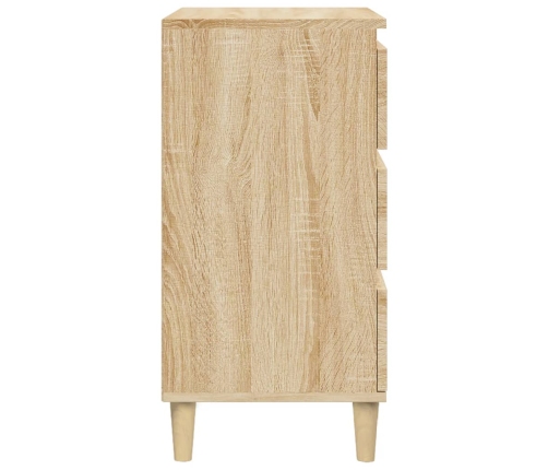 Mesita de noche madera contrachapada roble sonoma 40x35x70 cm