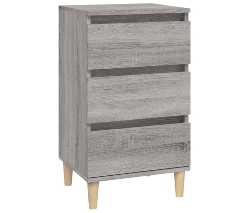 vidaXL Mesita de noche madera contrachapada gris Sonoma 40x35x70 cm