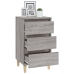 vidaXL Mesita de noche madera contrachapada gris Sonoma 40x35x70 cm