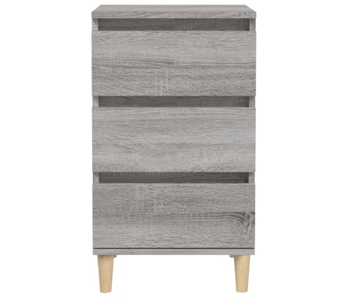 vidaXL Mesita de noche madera contrachapada gris Sonoma 40x35x70 cm