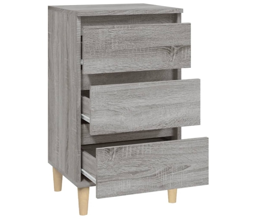 vidaXL Mesita de noche madera contrachapada gris Sonoma 40x35x70 cm