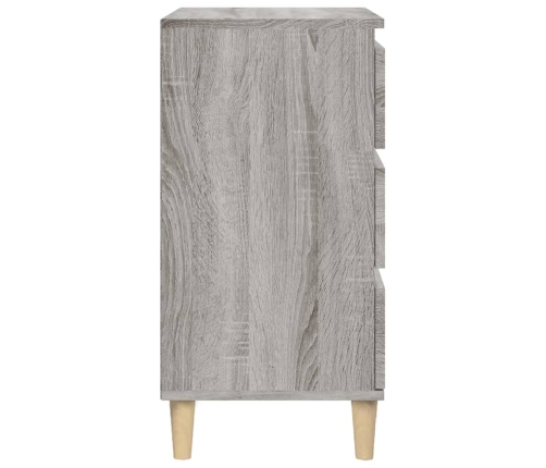 vidaXL Mesita de noche madera contrachapada gris Sonoma 40x35x70 cm