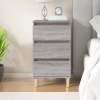 vidaXL Mesita de noche madera contrachapada gris Sonoma 40x35x70 cm