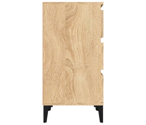 Mesita de noche madera contrachapada roble sonoma 40x35x70 cm