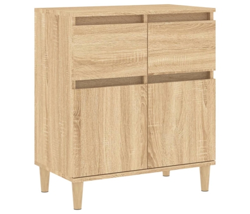 Aparador de madera contrachapada roble Sonoma 60x35x70 cm