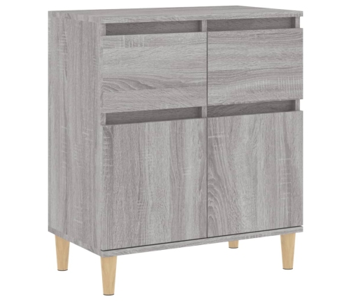 Aparador de madera contrachapada gris Sonoma 60x35x70 cm