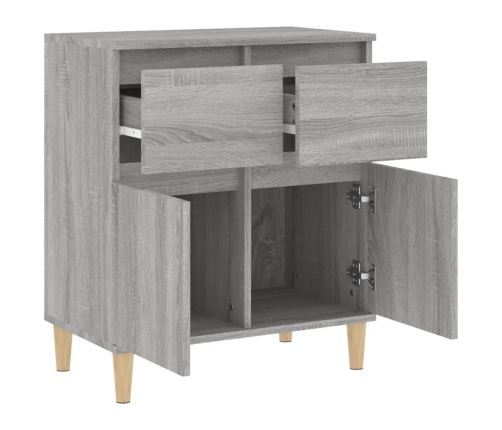 Aparador de madera contrachapada gris Sonoma 60x35x70 cm