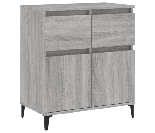 Aparador de madera contrachapada gris Sonoma 60x35x70 cm