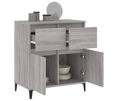 Aparador de madera contrachapada gris Sonoma 60x35x70 cm