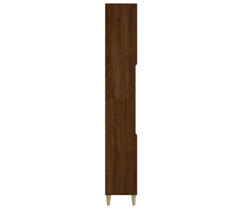 Armario de baño madera contrachapada roble marrón 30x30x190 cm