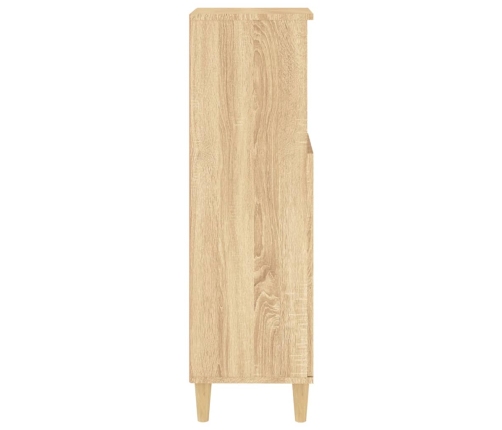 Armario de baño madera contrachapada roble Sonoma 30x30x100 cm