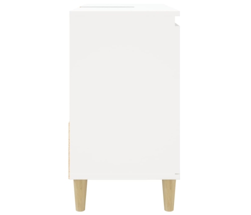 Armario de baño madera contrachapada blanco 65x33x60 cm