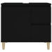 Armario de baño madera contrachapada negro 65x33x60 cm