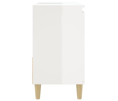 Armario de baño madera contrachapada blanco 65x33x60 cm