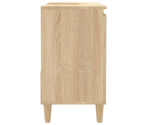 Armario de baño madera contrachapada roble Sonoma 65x33x60 cm