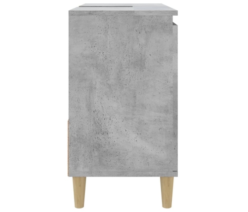 Armario de baño madera contrachapada gris hormigón 65x33x60 cm