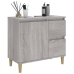 Armario de baño madera contrachapada gris Sonoma 65x33x60 cm