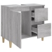 Armario de baño madera contrachapada gris Sonoma 65x33x60 cm