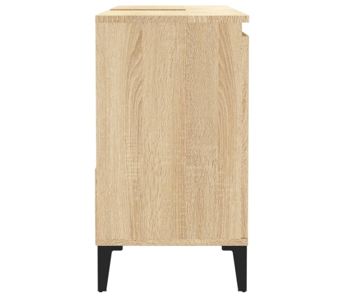 Armario de baño madera contrachapada roble Sonoma 65x33x60 cm