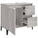 Armario de baño madera contrachapada gris Sonoma 65x33x60 cm