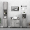 Armario de baño madera contrachapada gris Sonoma 65x33x60 cm