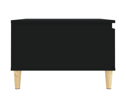 Mesa de centro madera contrachapada negro 55x55x36,5 cm