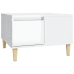 Mesa de centro madera contrachapada blanco brillo 55x55x36,5 cm