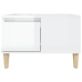 Mesa de centro madera contrachapada blanco brillo 55x55x36,5 cm