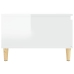 Mesa de centro madera contrachapada blanco brillo 55x55x36,5 cm