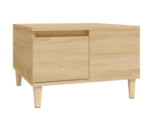 Mesa de centro madera contrachapada roble Sonoma 55x55x36,5 cm