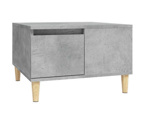 Mesa de centro madera contrachapada gris hormigón 55x55x36,5 cm