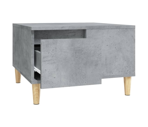 Mesa de centro madera contrachapada gris hormigón 55x55x36,5 cm