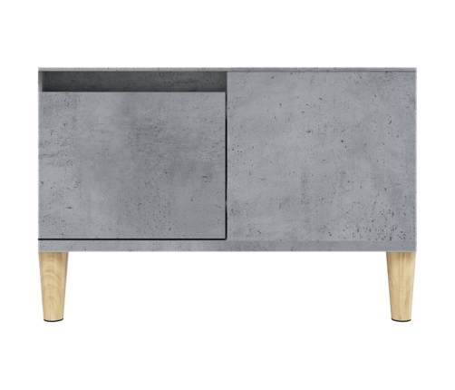 Mesa de centro madera contrachapada gris hormigón 55x55x36,5 cm