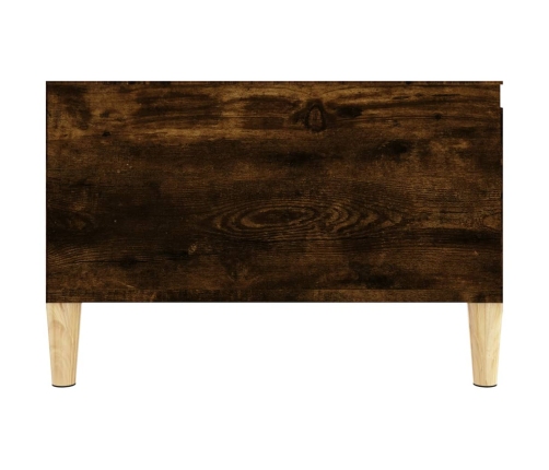 vidaXL Mesa de centro madera contrachapada roble ahumado 55x55x36,5 cm